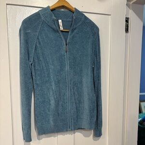 Soybu Heathered Blue Zip-Up Jacket
